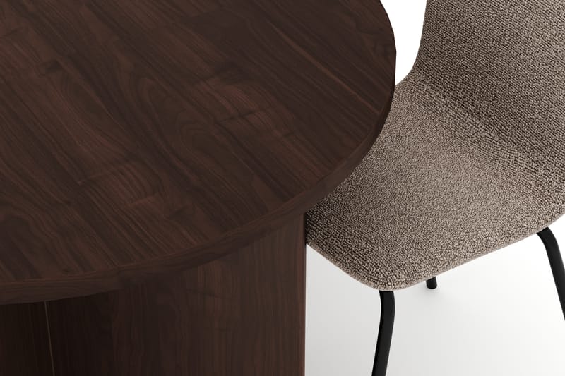 Dano Spisebord 180 cm med 6 Katy Spisestoler - Valnøtt / Greige - Møbler - Bord - Spisegrupper