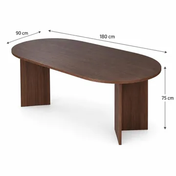 Dano spisebord 180 cm med 6 Katy spisestoler - Valnøtt|greige - Møbler - Bord - Spisegrupper