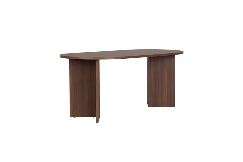 Dano Spisebord 180 cm med 6 Nibe Plus Spisestoler - Hvit/Brun - Møbler - Bord - Spisegrupper