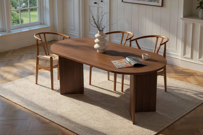 Dano Spisebord 180 cm Oval - Valnøtt - Møbler - Bord - Spisebord & kjøkkenbord