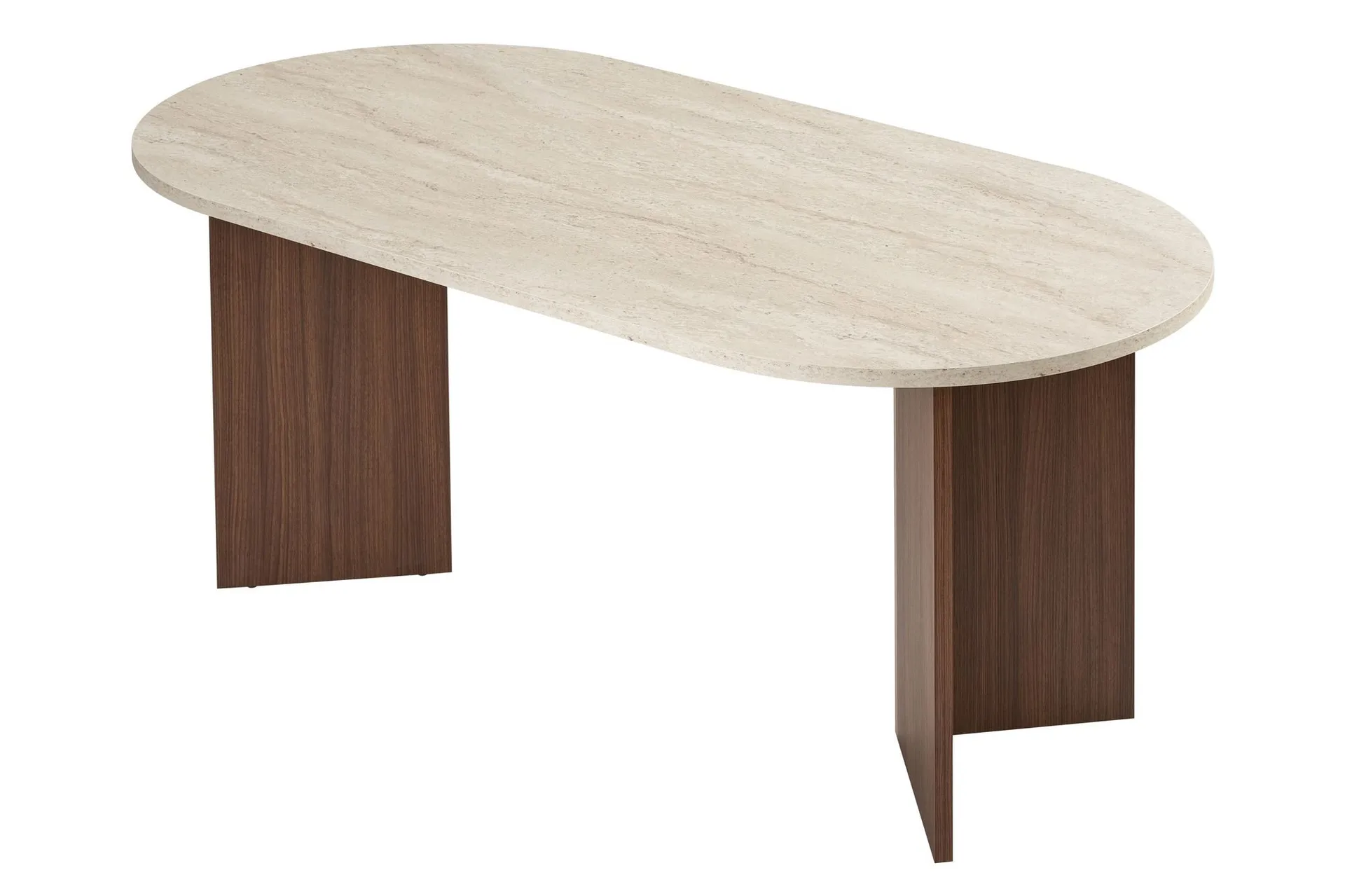 Dano Spisebord 180 cm - Travertin og valnøtt