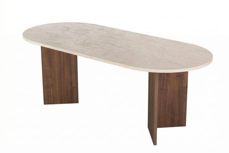Dano Spisebord 200x75x90 cm - Travertine Walnut - Møbler - Bord - Spisebord & kjøkkenbord
