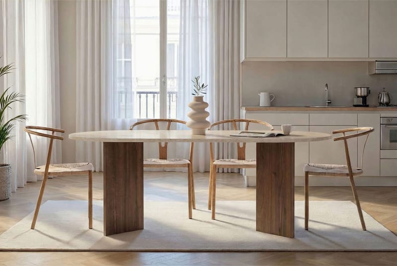 Dano Spisebord 200x75x90 cm - Travertine Walnut - Møbler - Bord - Spisebord & kjøkkenbord