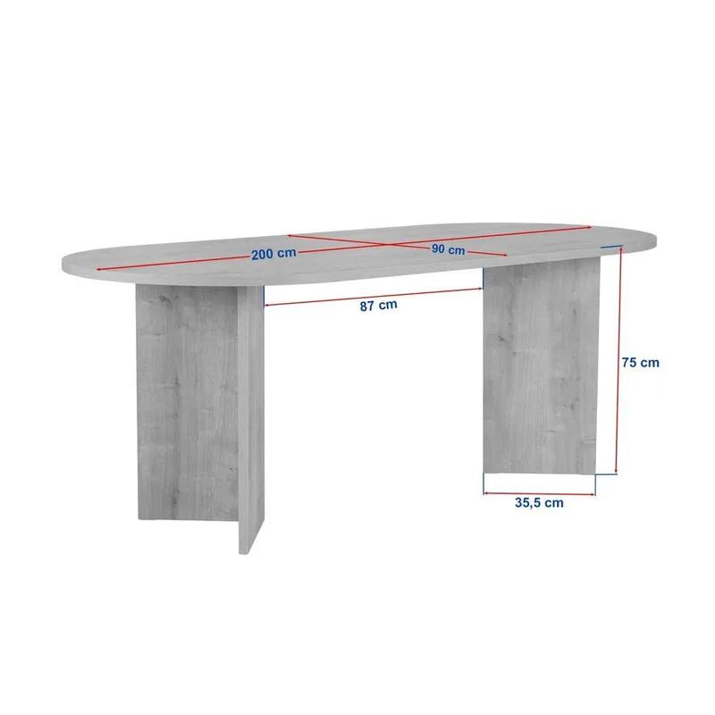 Dano Spisebord Oval 200 cm - Brun - Møbler - Bord - Spisebord & kjøkkenbord