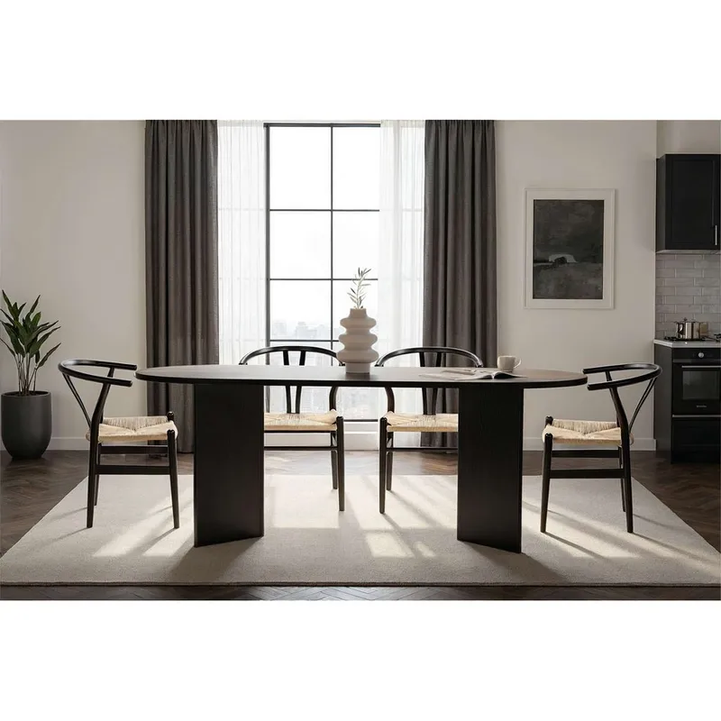 Dano Spisebord Oval 200 cm - Svart - Møbler - Bord - Spisebord & kjøkkenbord