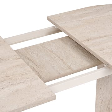 Dano Uttrekkbart Ovalt Spisebord 160-200x90 cm med Travertinutseende - Beige - Møbler - Bord - Spisebord & kjøkkenbord