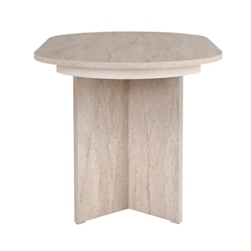 Dano Uttrekkbart Ovalt Spisebord 160-200x90 cm med Travertinutseende - Beige - Møbler - Bord - Spisebord & kjøkkenbord