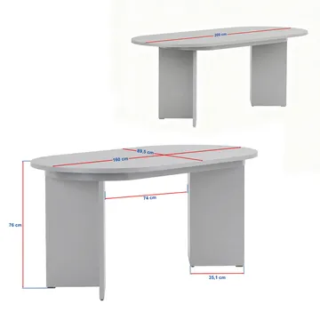 Dano Uttrekkbart spisebord 160–200 cm Ovalt - Valnøtt - Møbler - Bord - Spisebord & kjøkkenbord