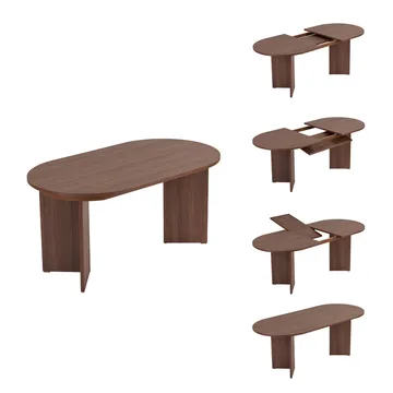Dano Uttrekkbart spisebord 160–200 cm Ovalt - Valnøtt - Møbler - Bord - Spisebord & kjøkkenbord