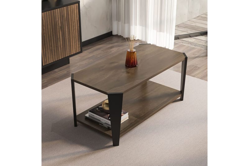 Dargaville Stuebord 91 cm - Valnøtt/Sort - Møbler - Bord - Sofabord