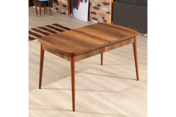 Darnel Uttrekkbart Rektangulært Spisebord 132 cm med Tre- og Valnøttutseende - Brun - Møbler - Bord - Spisebord & kjøkkenbord