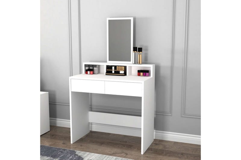 Dasina Sminkebord 80 cm - Hvit - Møbler - Bord - Sminkebord & toalettbord - Sminkebord med speil
