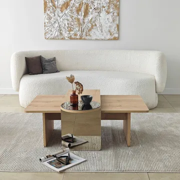 Dasina sofabord 105 cm - Bronzie og Safir Eik - Møbler - Bord - Sofabord