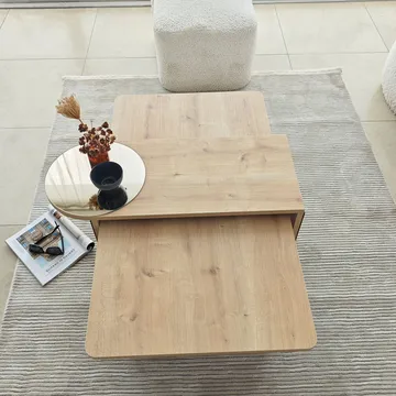 Dasina sofabord 105 cm - Bronzie og Safir Eik - Møbler - Bord - Sofabord