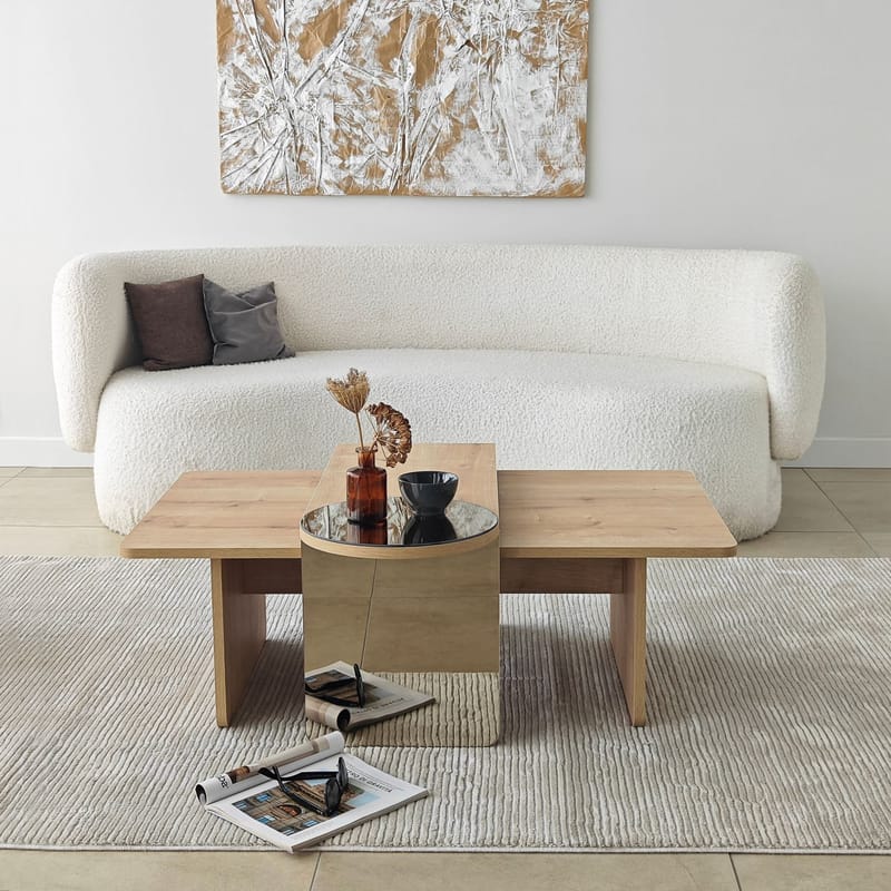 Dasina sofabord 105 cm - Bronzie/Sapphire Oak - Møbler - Bord - Sofabord