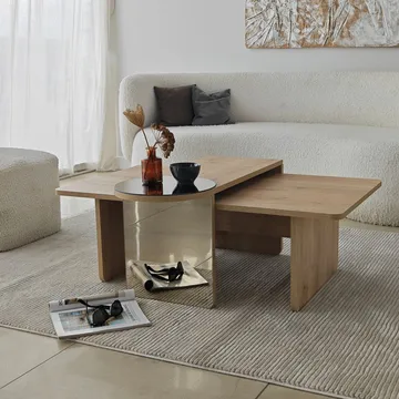 Dasina sofabord 105 cm - Bronzie/Sapphire Oak - Møbler - Bord - Sofabord