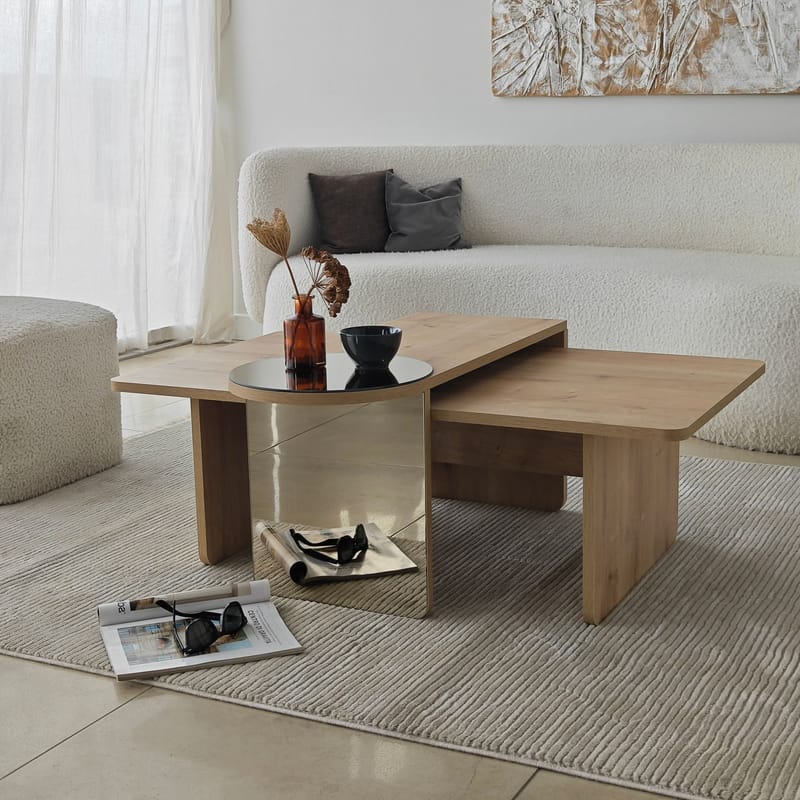 Dasina sofabord 105 cm - Bronzie/Sapphire Oak - Møbler - Bord - Sofabord
