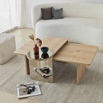 Dasina sofabord 105 cm - Bronzie/Sapphire Oak - Møbler - Bord - Sofabord