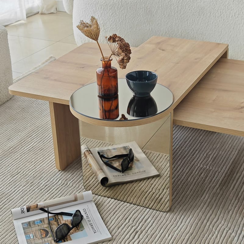 Dasina sofabord 105 cm - Bronzie/Sapphire Oak - Møbler - Bord - Sofabord