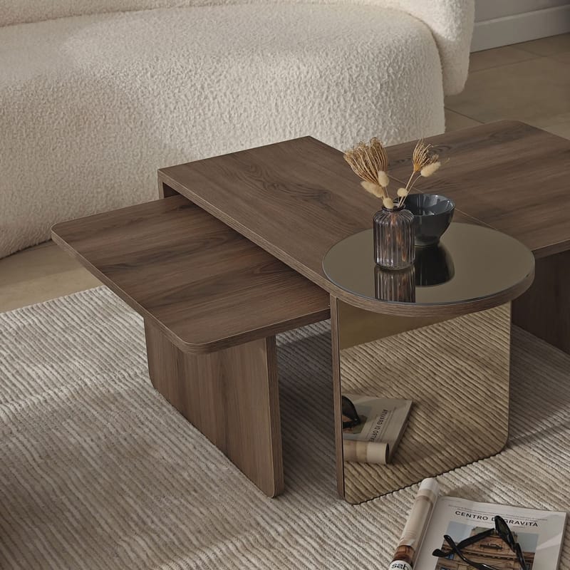Dasina sofabord 105 cm - Bronzie/Valnøtt - Møbler - Bord - Sofabord