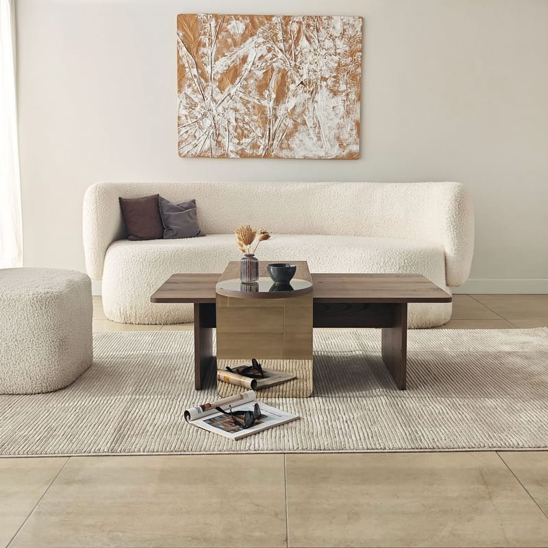 Dasina sofabord 105 cm - Bronzie/Valnøtt - Møbler - Bord - Sofabord