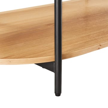 Davia 115 cm Ovalt Sofabord med Hyller i Eik - Brun|Sort - Møbler - Bord - Sofabord