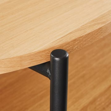 Davia 115 cm Ovalt Sofabord med Hyller i Eik - Brun|Sort - Møbler - Bord - Sofabord