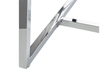 Davson Rektangulært Spisebord 160 cm med Glassplate og Metallutseende - Gjennomsiktig - Møbler - Bord - Spisebord & kjøkkenbord