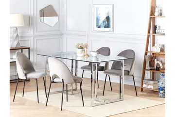 Davson Spisebord 90x160 cm - Sølv - Møbler - Bord - Spisebord & kjøkkenbord