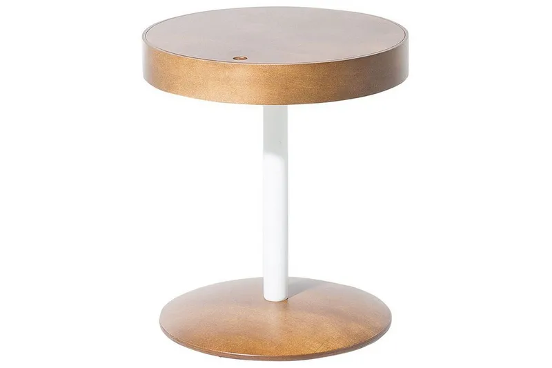 Debanhi Sofabord 40x45 cm, Mørkt tre/Hvit