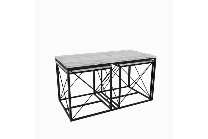 Defneia Sofabord 100 cm - Svart/Lysegrå - Møbler - Bord - Sofabord