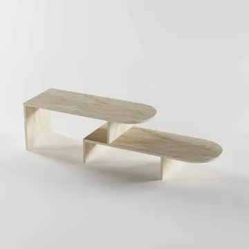 Deliones sofabord 100 cm - Travertin - Møbler - Bord - Sofabord