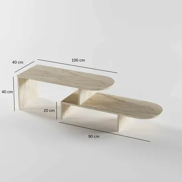 Deliones sofabord 100 cm - Travertin - Møbler - Bord - Sofabord