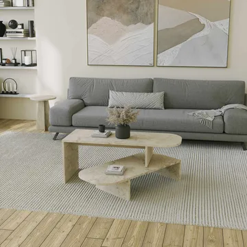 Deliones sofabord 100 cm - Travertin - Møbler - Bord - Sofabord