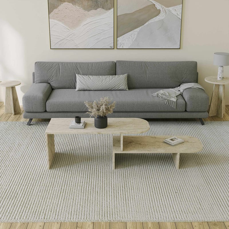 Deliones sofabord 100 cm - Travertin - Møbler - Bord - Sofabord