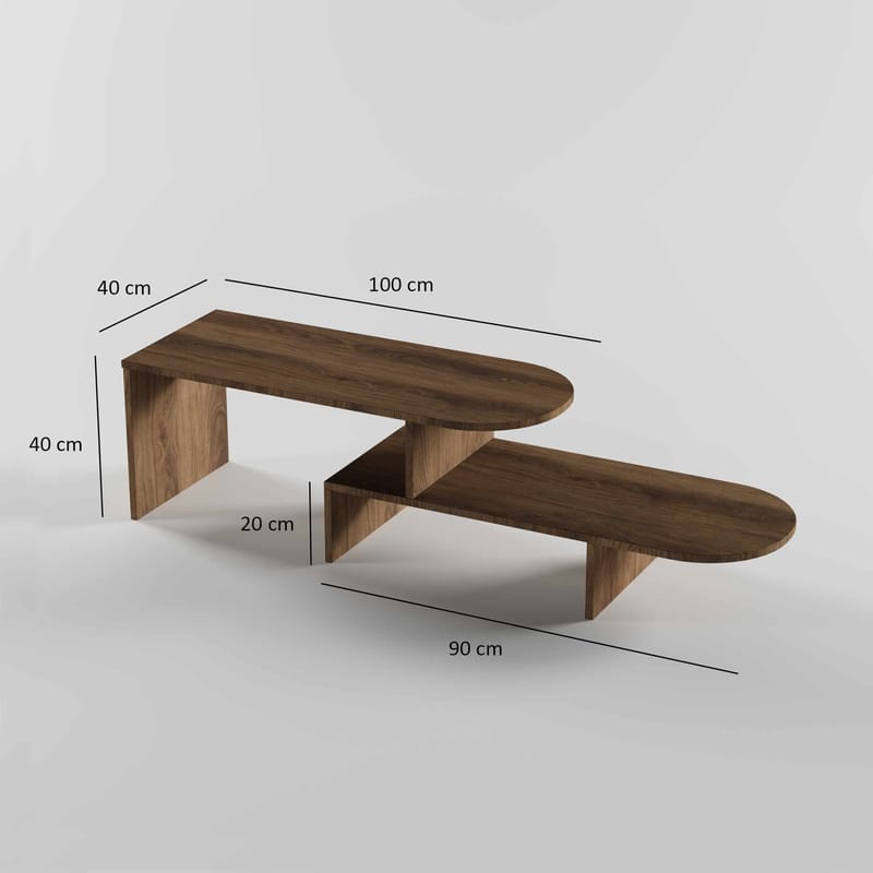 Deliones sofabord 100 cm - Valnøtt - Møbler - Bord - Sofabord