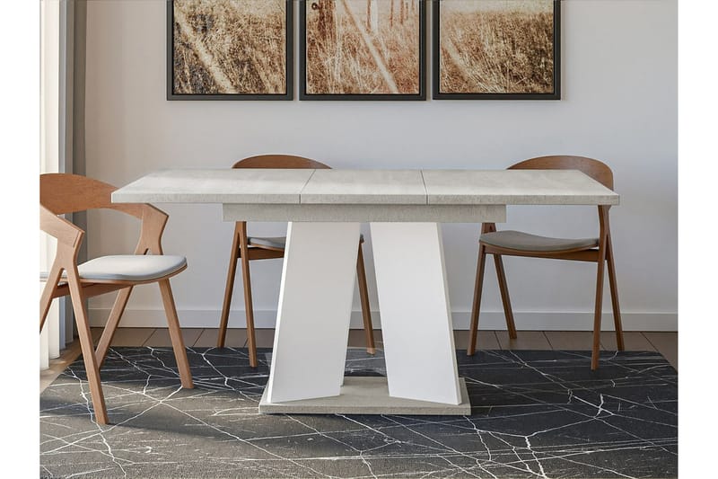 Denogal Spisebord 90 cm - Hvid - Spisebord & kjøkkenbord