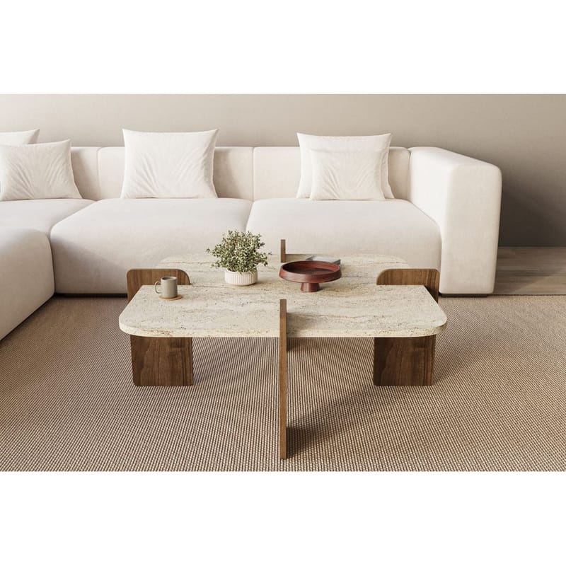 Denros Sofabord 90 cm - Brun/Mørkebrun - Møbler - Bord - Sofabord