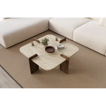 Denros Sofabord 90 cm - Brun/Mørkebrun - Møbler - Bord - Sofabord