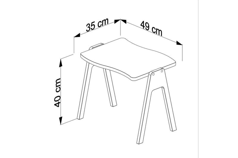 Derra Sofabord 49 cm - Mellomfarget tre - Møbler - Bord - Sofabord