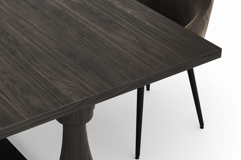 Dijon Spisegruppe 200x100cm med 4 Alsarp Spisestoler - Brun - Møbler - Bord - Spisegrupper