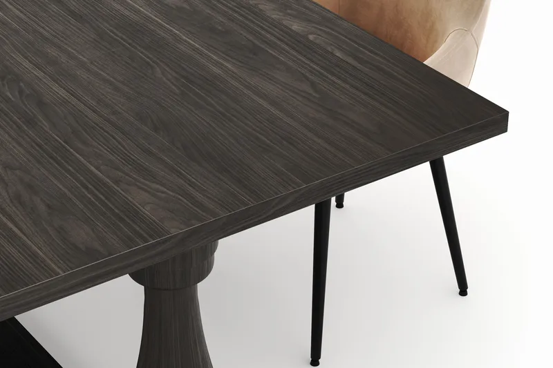 Dijon Spisegruppe 200x100cm med 4 Alsarp Spisestoler - Brun - Møbler - Bord - Spisegrupper