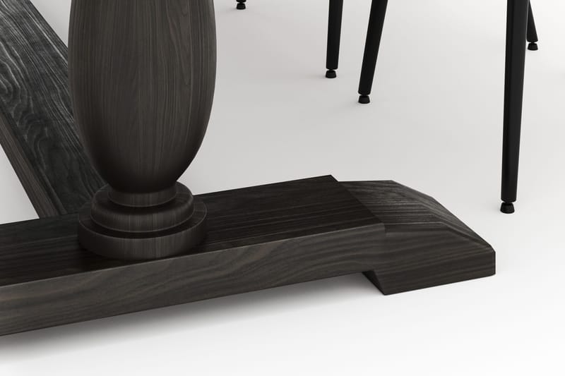 Dijon Spisegruppe 200x100cm med 4 Alsarp Spisestoler - Brun - Møbler - Bord - Spisegrupper