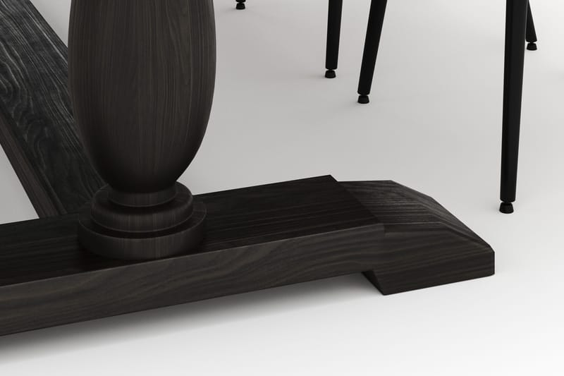 Dijon Spisegruppe 200x100cm med 4 Alsarp Spisestoler - Brun - Møbler - Bord - Spisegrupper