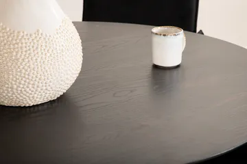 Dipp Matgruppe 115 cm Rund med 4 Petra stoler - Sort - Møbler - Bord - Spisegrupper