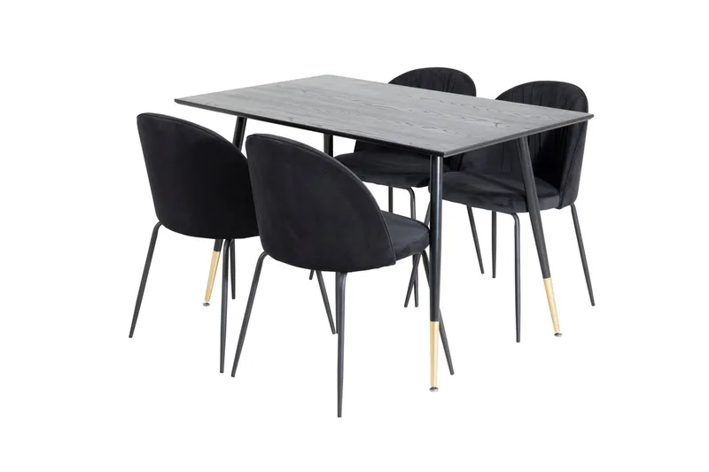 Dipp spisebord 120 cm med 4 Wrinkles spisestoler