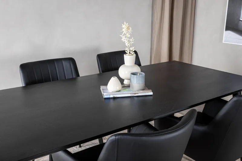 Dipp spisebord 180 cm med 4 Comfort armstoler - Møbler - Bord - Spisegrupper