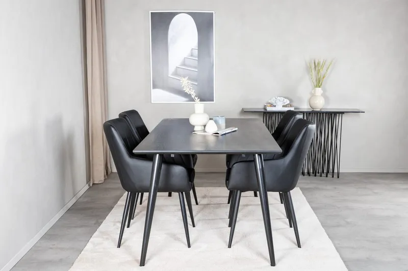 Dipp spisebord 180 cm med 4 Comfort armstoler - Møbler - Bord - Spisegrupper