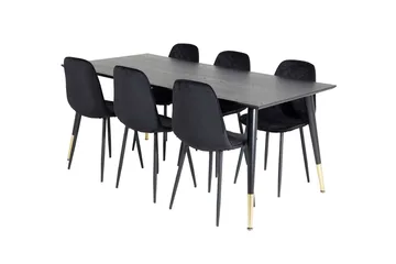 Dipp spisebord 180 cm med 6 Polar spisestoler - Møbler - Bord - Spisegrupper