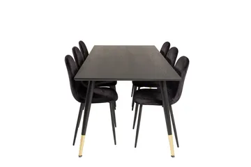 Dipp spisebord 180 cm med 6 Polar kjøkkenstoler - Møbler - Bord - Spisegrupper